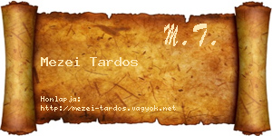 Mezei Tardos névjegykártya